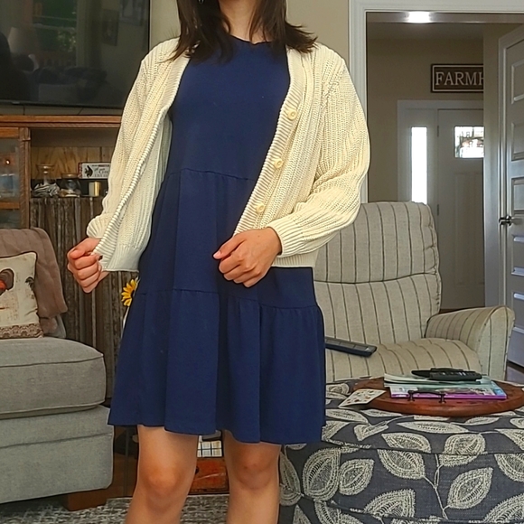 Hanna Anderson girls off-white/cream cardigan - Picture 2 of 7